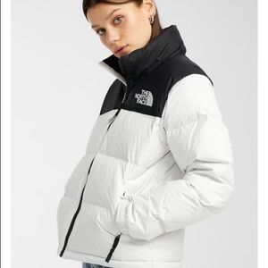 White north face womens puffer